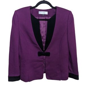 NWOT Tahari Arthur S. Levine Purple Bow Blazer 8 💜✨